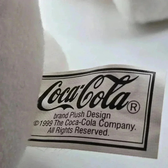 Vtg Coca-Cola Exclusive 2000 Polar Bear Plush Set Red & Black Attire Christmas - Picture 5 of 5